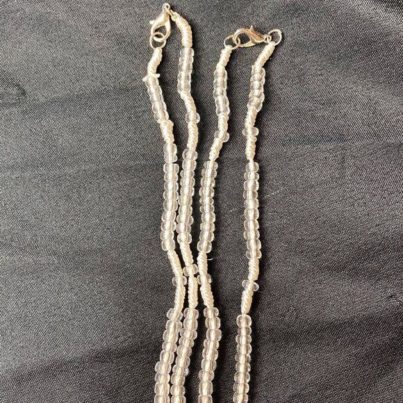 White Rosary Necklace Mini Rosary - Picture 6 of 6